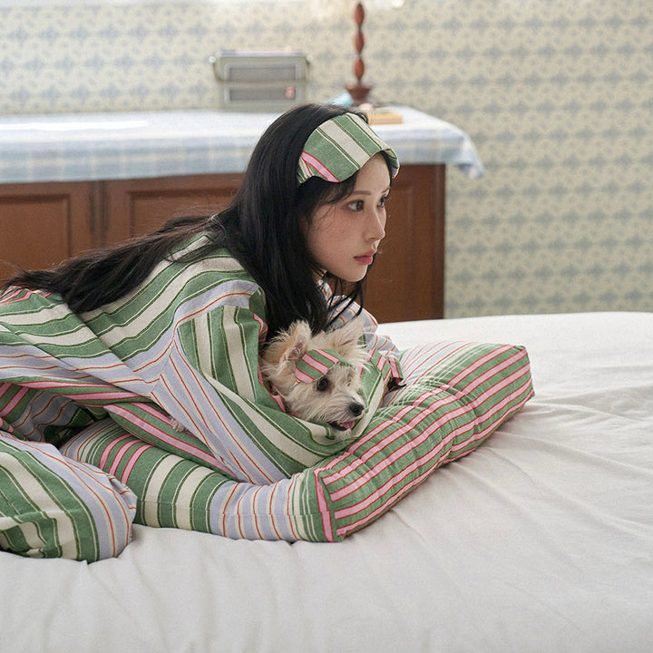 ※予約販売【noutti】Poppy Stripe Pillow（2color）