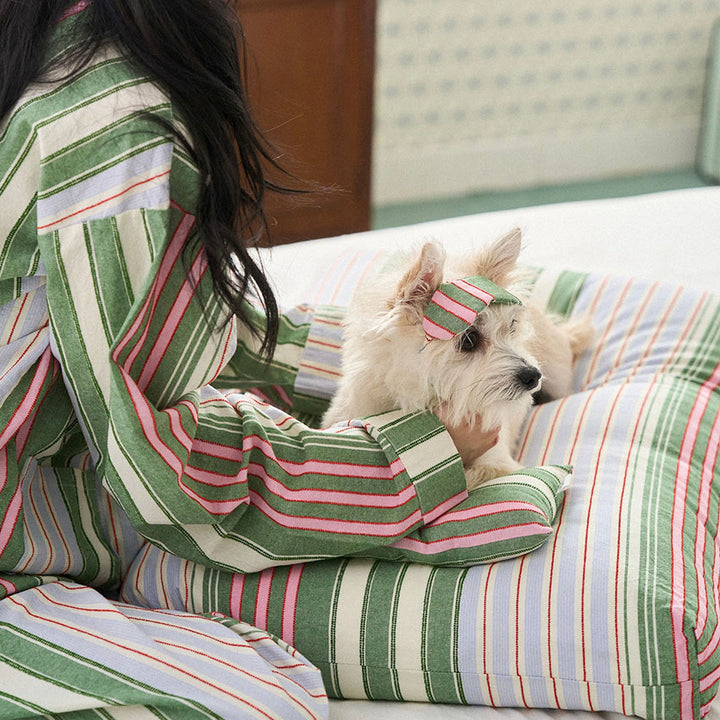 ※予約販売【noutti】Poppy Stripe Pillow（2color）