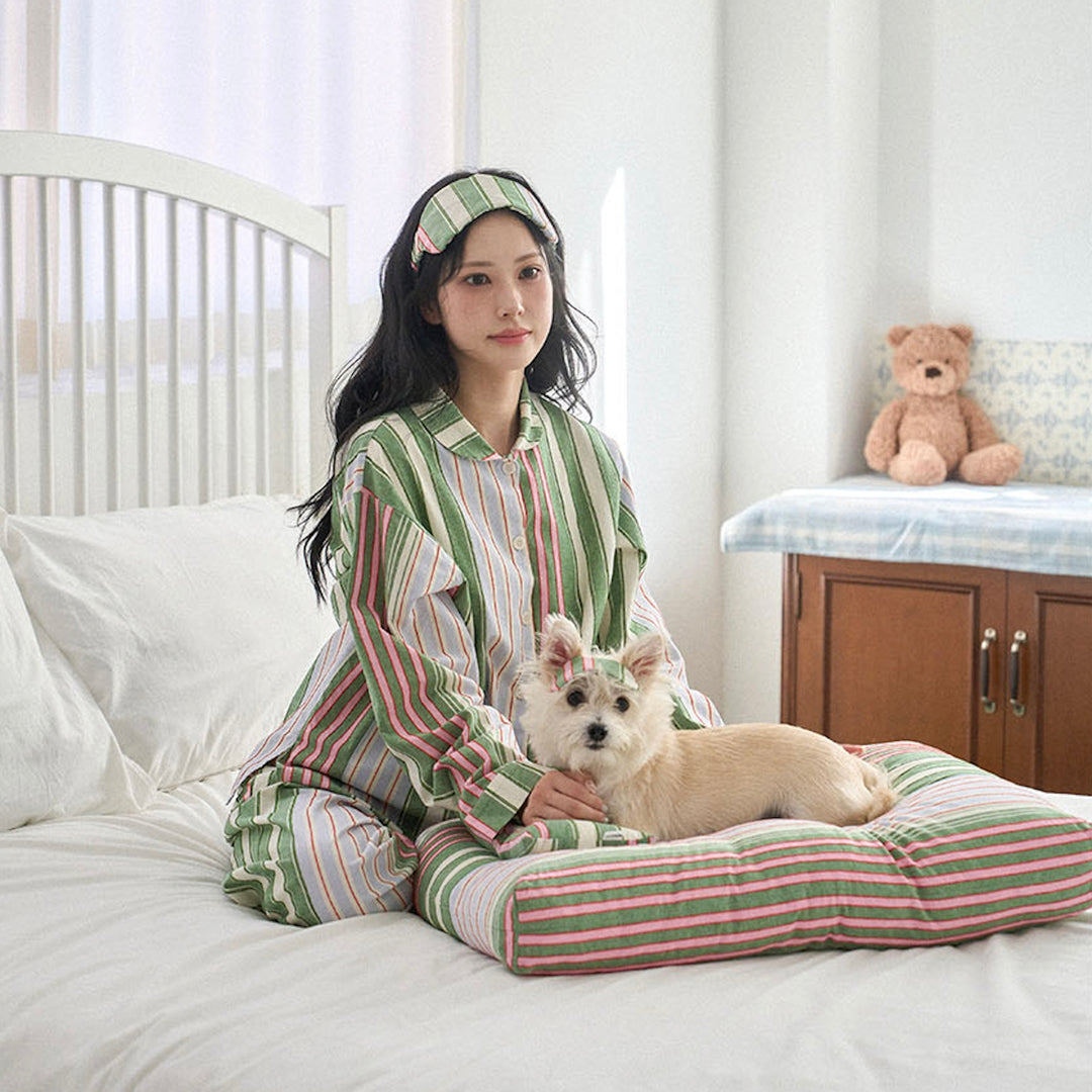 ※予約販売【noutti】Poppy Stripe Pillow（2color）