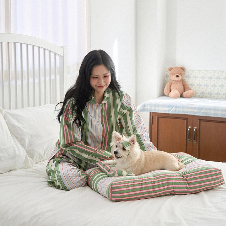 ※予約販売【noutti】Poppy Stripe Pillow（2color）