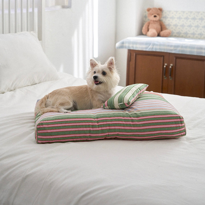 ※予約販売【noutti】Poppy Stripe Pillow（2color）