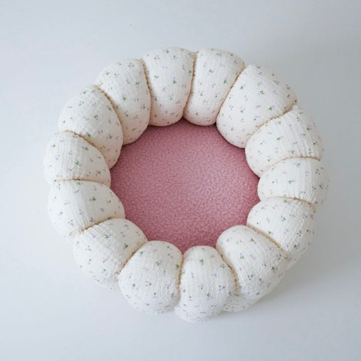 ※予約販売【azalea】Canele Cushion（Flower Soft / Mellow Violet）