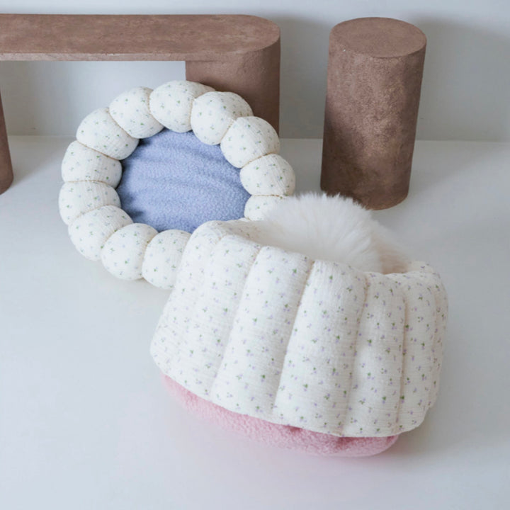 ※予約販売【azalea】Canele Cushion（Flower Soft / Mellow Violet）