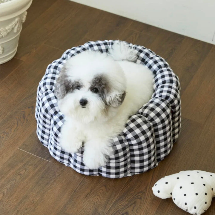 ※予約販売【azalea】Canele Cushion（Check Black）