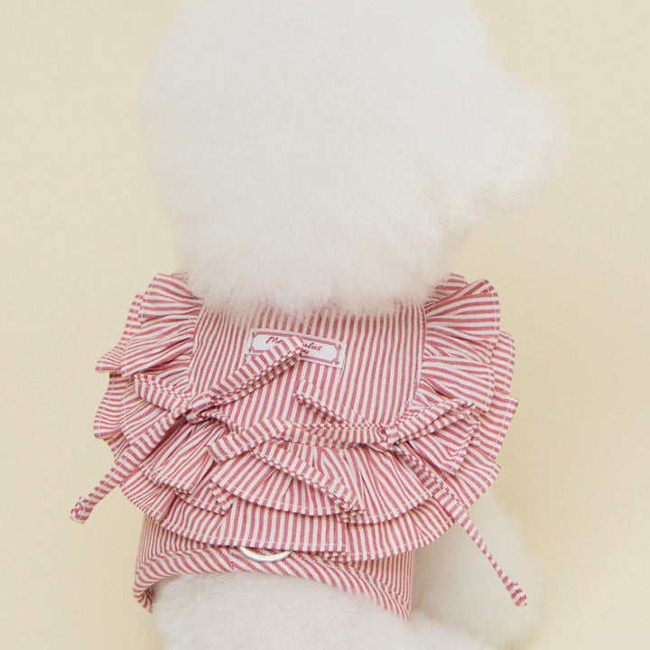 ※予約販売【meaningless】Anna Harness（Stripe Red）｜犬用ハーネス