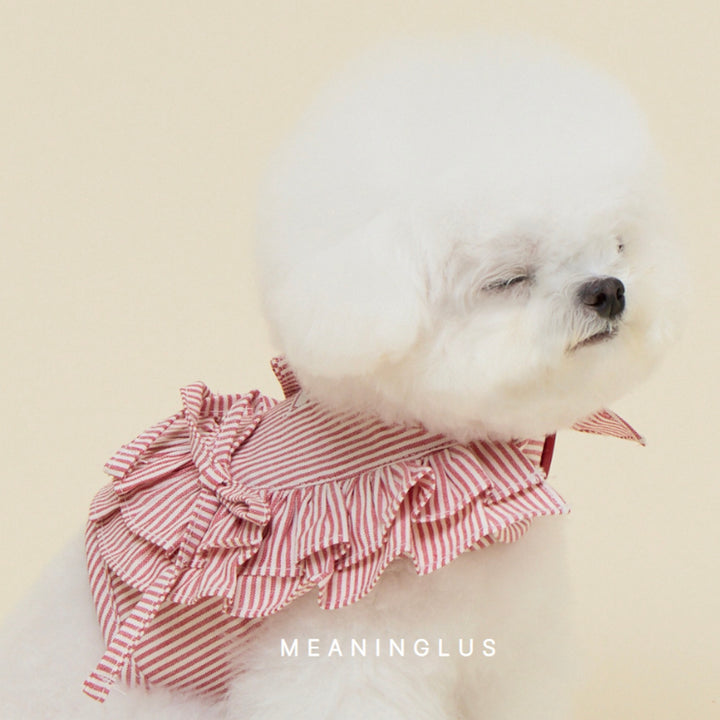 ※予約販売【meaningless】Anna Harness（Stripe Red）｜犬用ハーネス