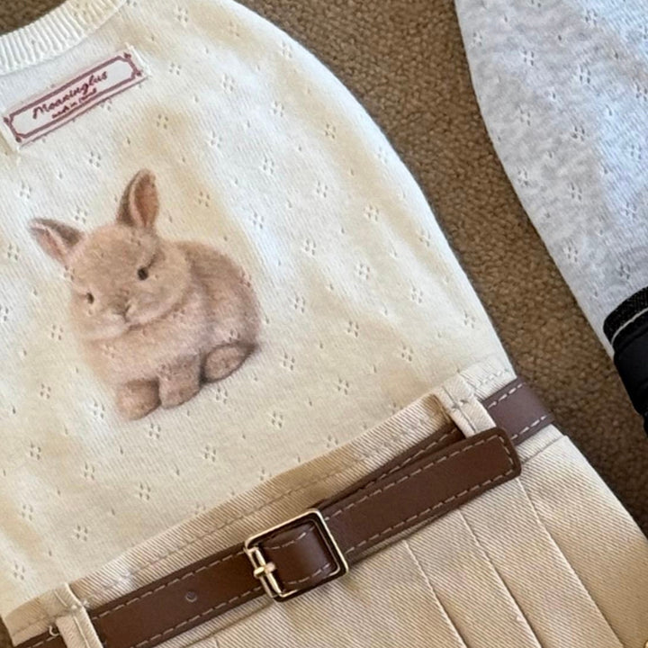 ※予約販売【meaningless】Bunny Eyelet T-shirt（Beige）