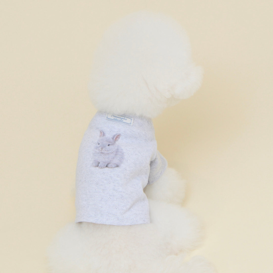 ※予約販売【meaningless】Bunny Eyelet T-shirt（Gray）