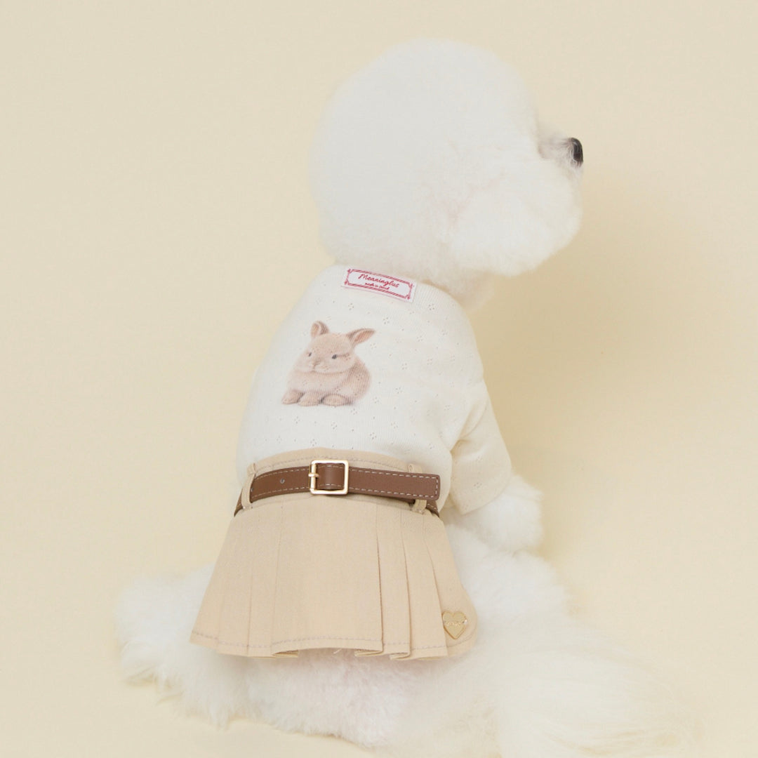 ※予約販売【meaningless】Bunny Eyelet T-shirt（Beige）