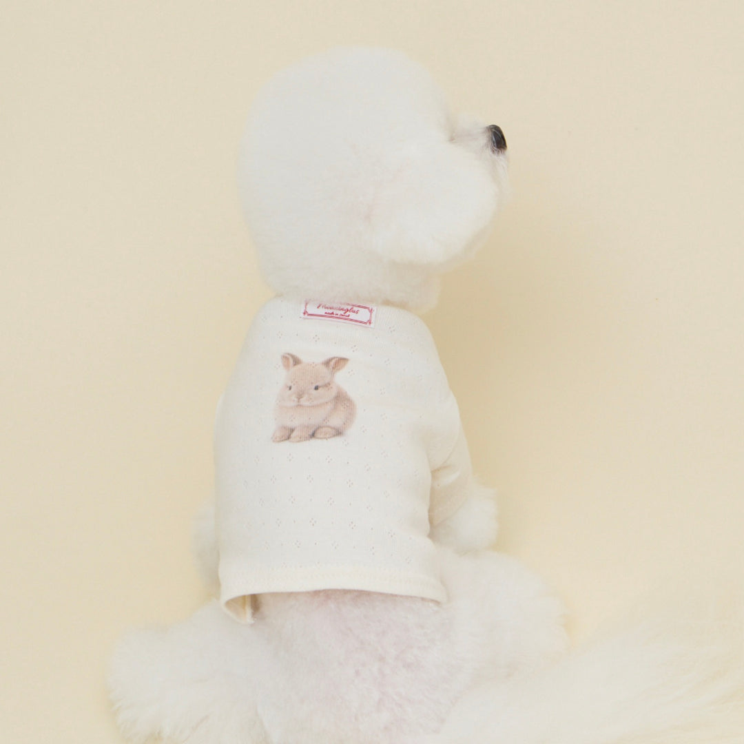 ※予約販売【meaningless】Bunny Eyelet T-shirt（Beige）