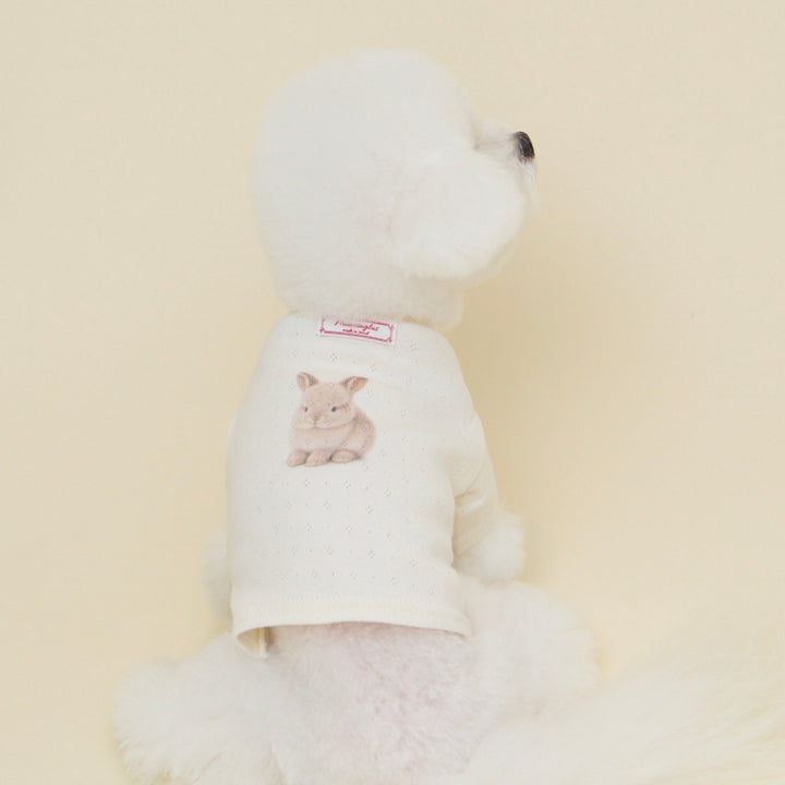 ※予約販売【meaningless】Bunny Eyelet T-shirt（Beige）