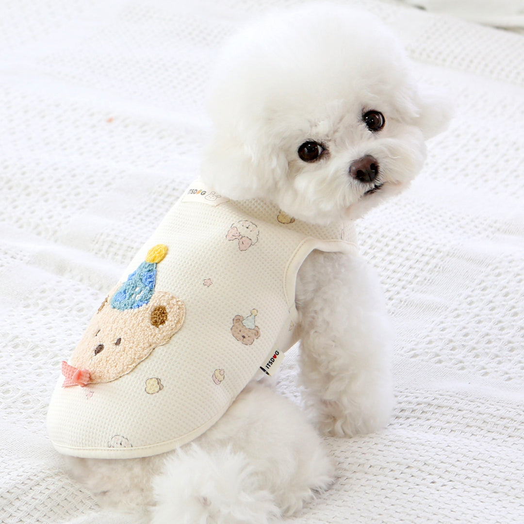 ※予約販売【ITS DOG】Waffle Bear Fur Vest
