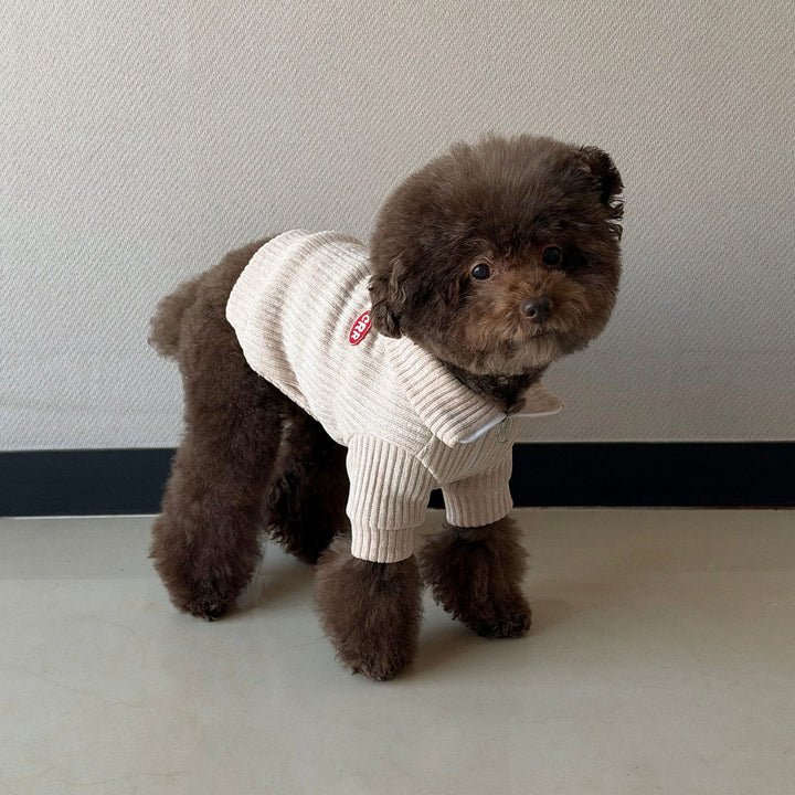 ※予約販売【CRR】Cozy Velour Half Zip-up（Beige）