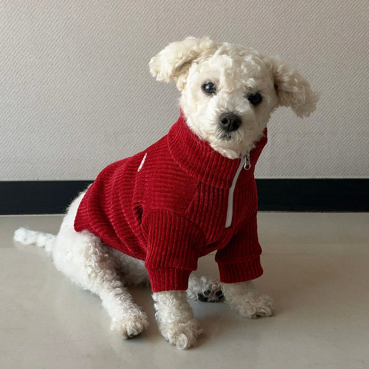 ※予約販売【CRR】Cozy Velour Half Zip-up（Burgundy）
