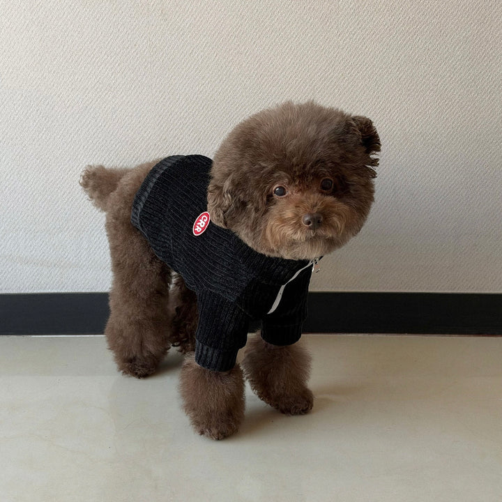 ※予約販売【CRR】Cozy Velour Half Zip-up（Black）