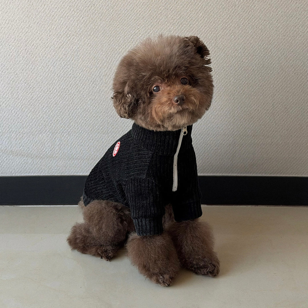 ※予約販売【CRR】Cozy Velour Half Zip-up（Black）