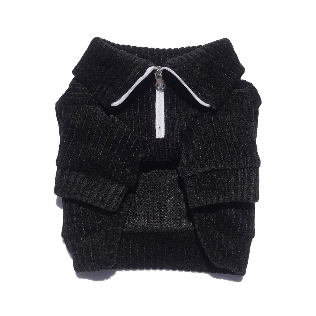 ※予約販売【CRR】Cozy Velour Half Zip-up（Black）