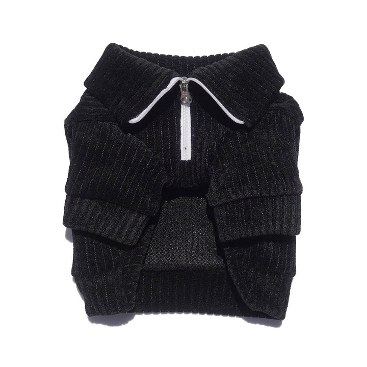 ※予約販売【CRR】Cozy Velour Half Zip-up（Black）