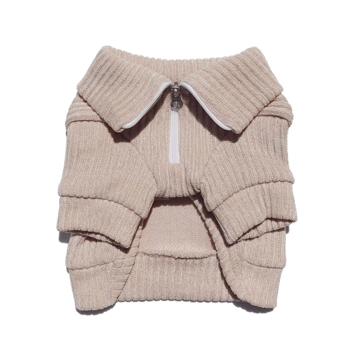 ※予約販売【CRR】Cozy Velour Half Zip-up（Beige）