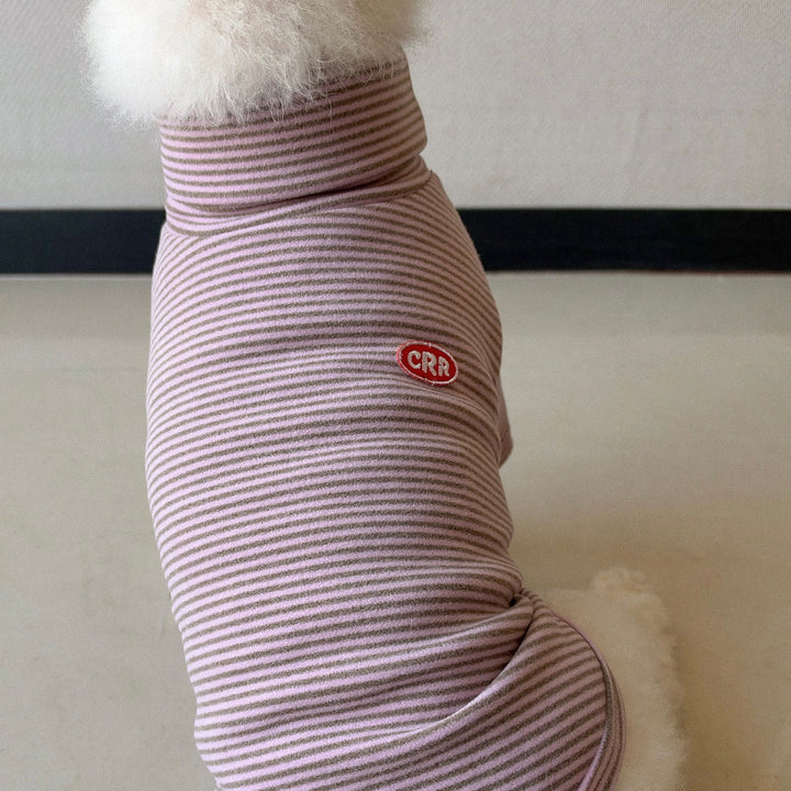 ※予約販売【CRR】Powdery Stripe Pola Tee（Plum）
