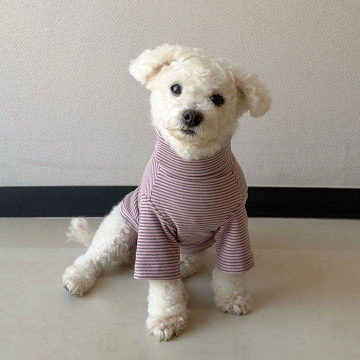 ※予約販売【CRR】Powdery Stripe Pola Tee（Plum）