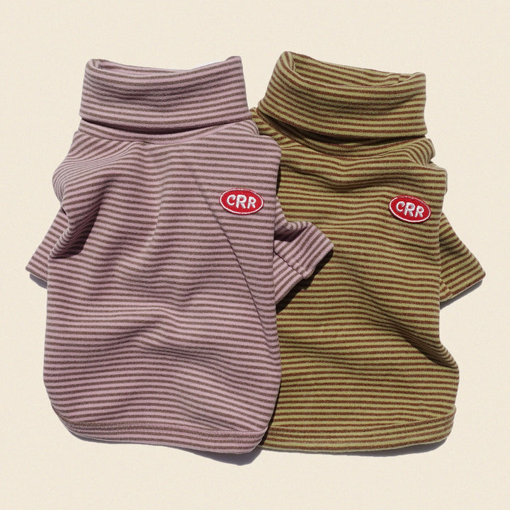 ※予約販売【CRR】Powdery Stripe Pola Tee（Plum）