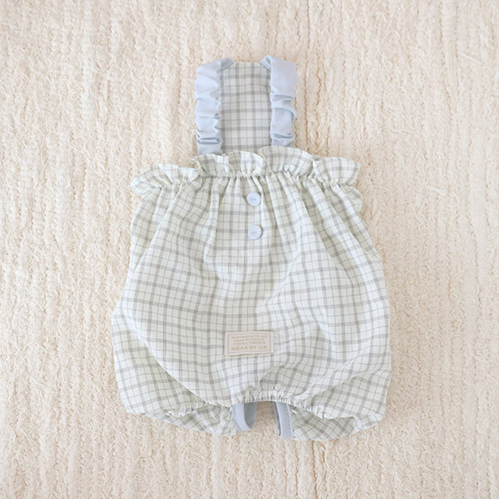 ※予約販売【near by us】Bagle Check Crop Top & Romper（Ivory）
