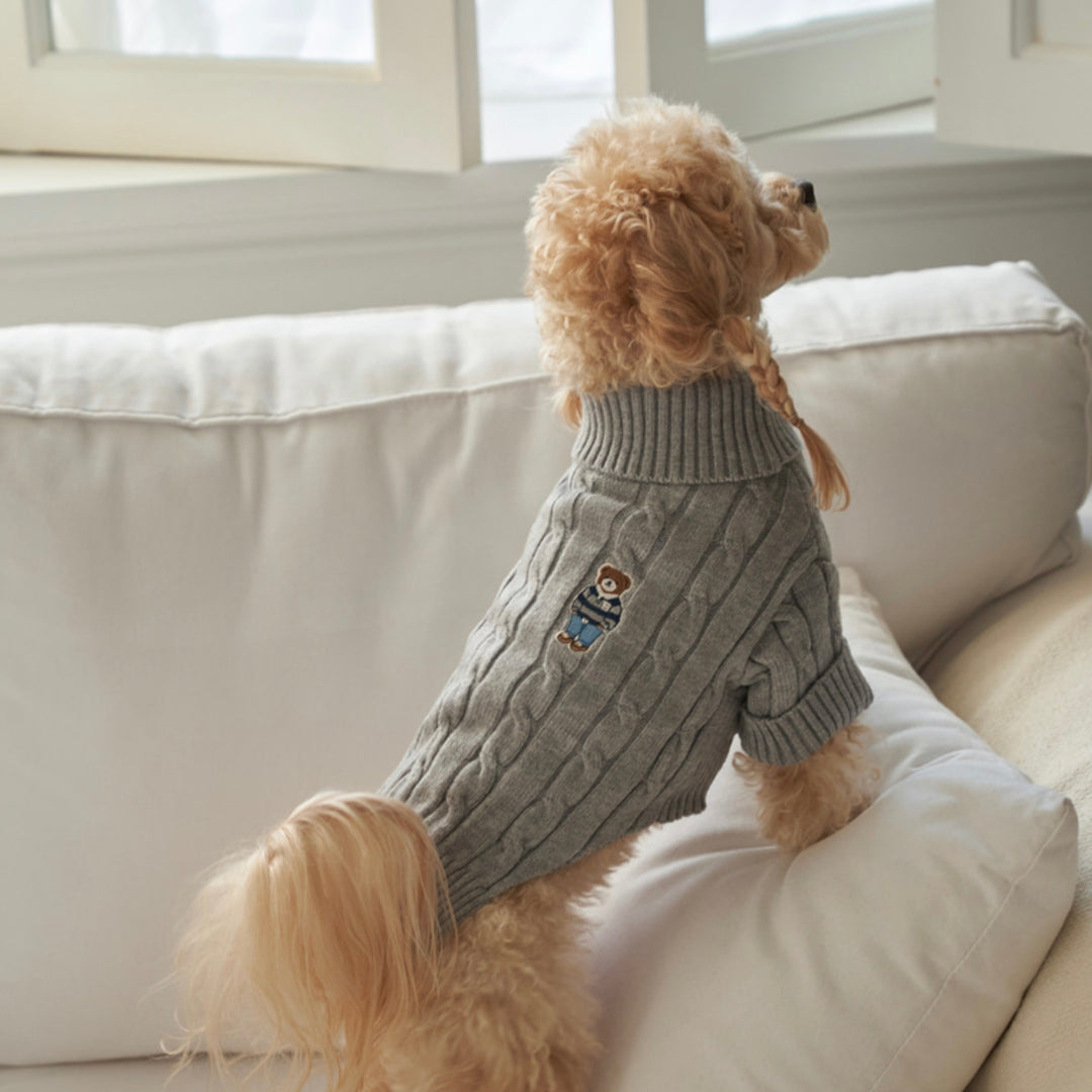※予約販売【Bailey】Teddy Pullover Knit（Gray）