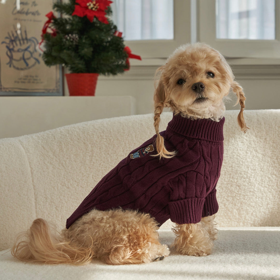 ※予約販売【Bailey】Teddy Pullover Knit（Burgundy）