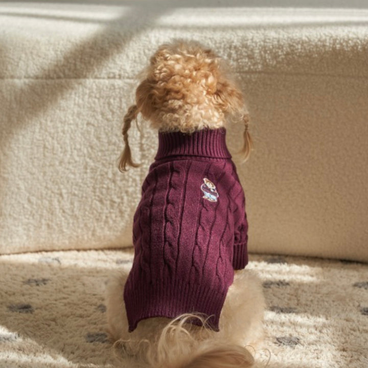 ※予約販売【Bailey】Teddy Pullover Knit（Burgundy）