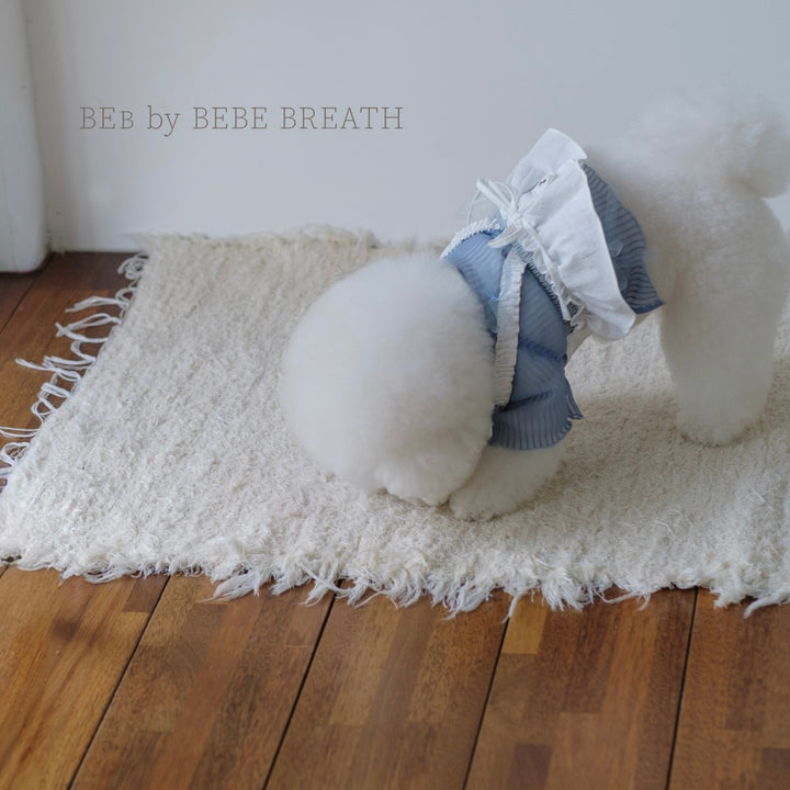※予約販売【BeBe Breath】Middle-Neck Sheer Top（Blue）