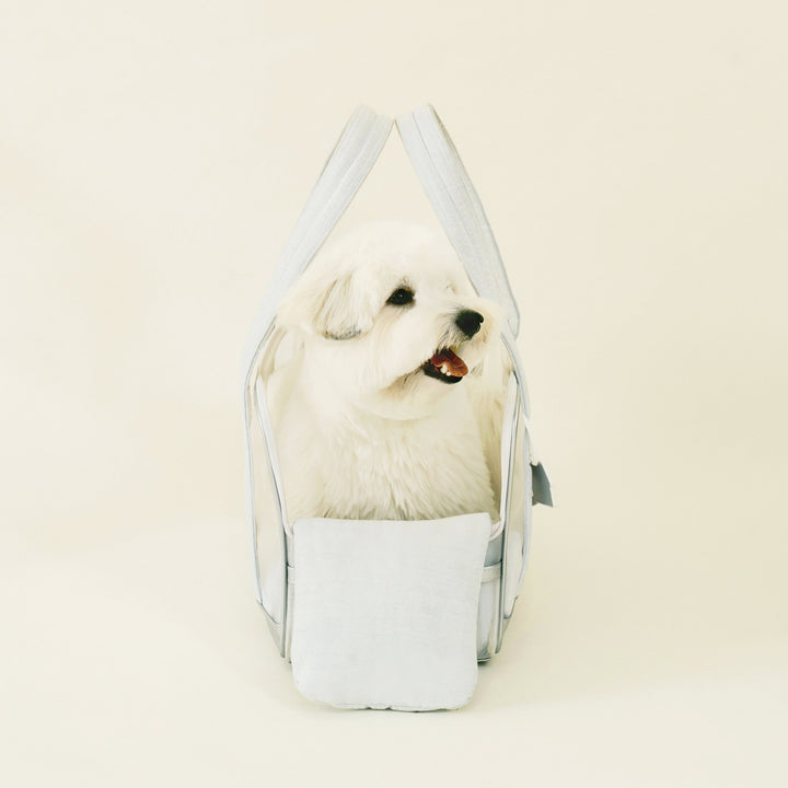 ※予約販売【seoru】Mesh Ballon Bag(Silver&Blue)