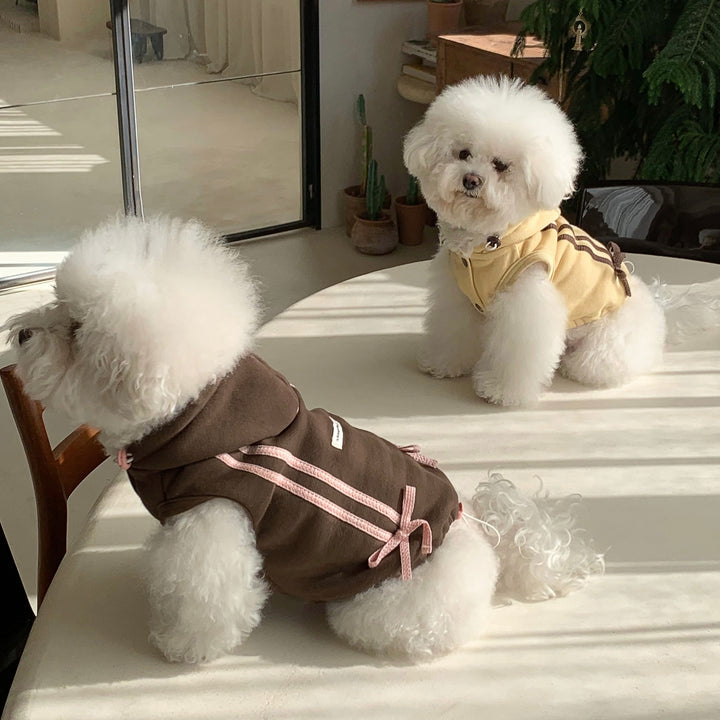 ※予約販売【DURANG RURANG】Ribbon Hoodie Jacket（Butter Yellow）