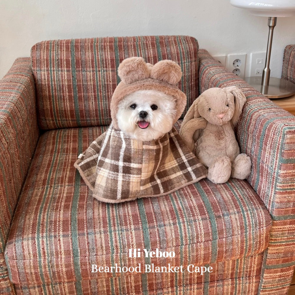 ※予約販売【Hi Yeboo】Bearhood Blanket Cape（Brown）