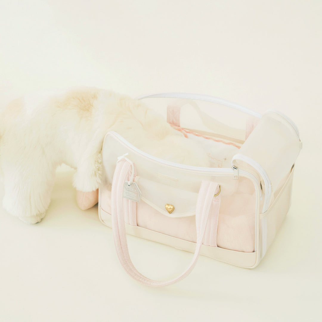※予約販売【seoru】Mesh Ballon Bag(Ivory&Pink)