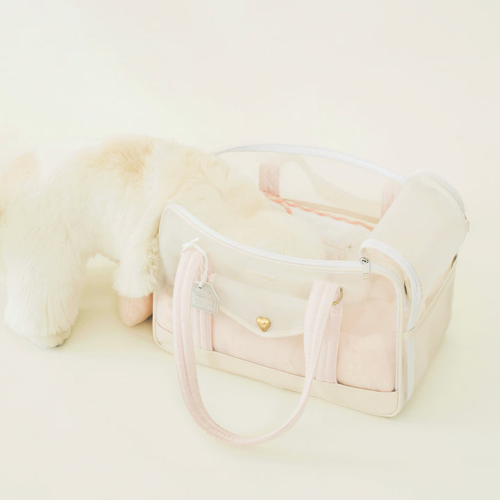 ※予約販売【seoru】Mesh Ballon Bag(Ivory&Pink)