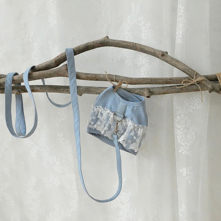 即納【BeBe Breath】Essential Harness（Denim）Leash Set｜犬用ハーネス