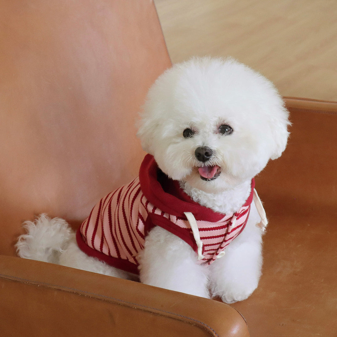 即納【DURANG RURANG】Nutty Hoodie Vest（Pink Burgundy）