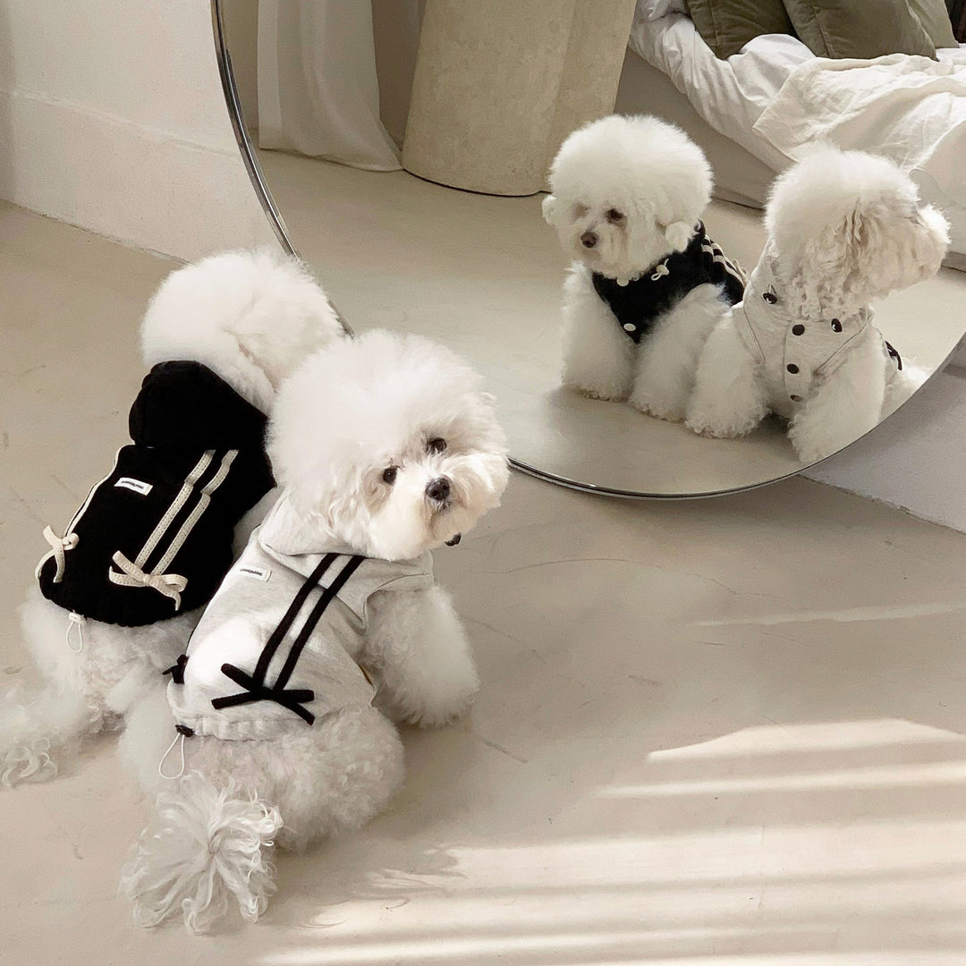 ※予約販売【DURANG RURANG】Ribbon Hoodie Jacket（Black）