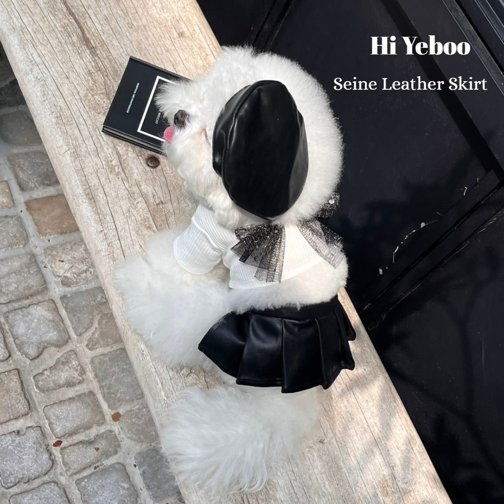 ※予約販売【Hi Yeboo】Seine Leather Skirt