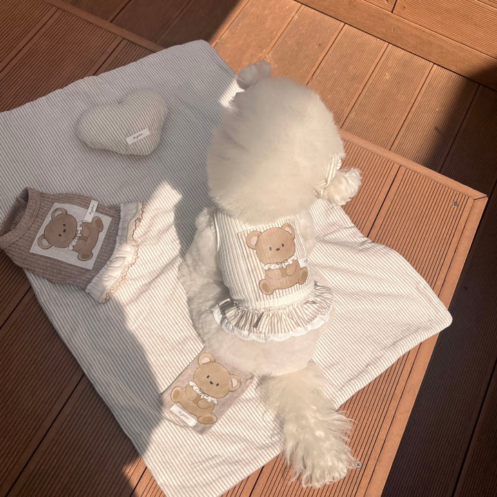 即納【Hi Yeboo】Bobo Bear Sleeveless（Ivory / Brown）