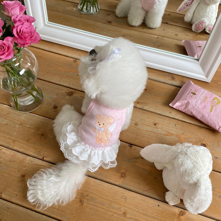 ※予約販売【Hi Yeboo】Cupid Bear Ops（Pink / Ivory）