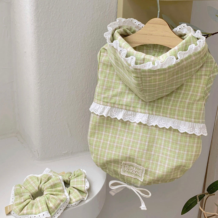 ※予約販売【DURANG RURANG】Airy Cotton Hooded Shirt（Lime Green）