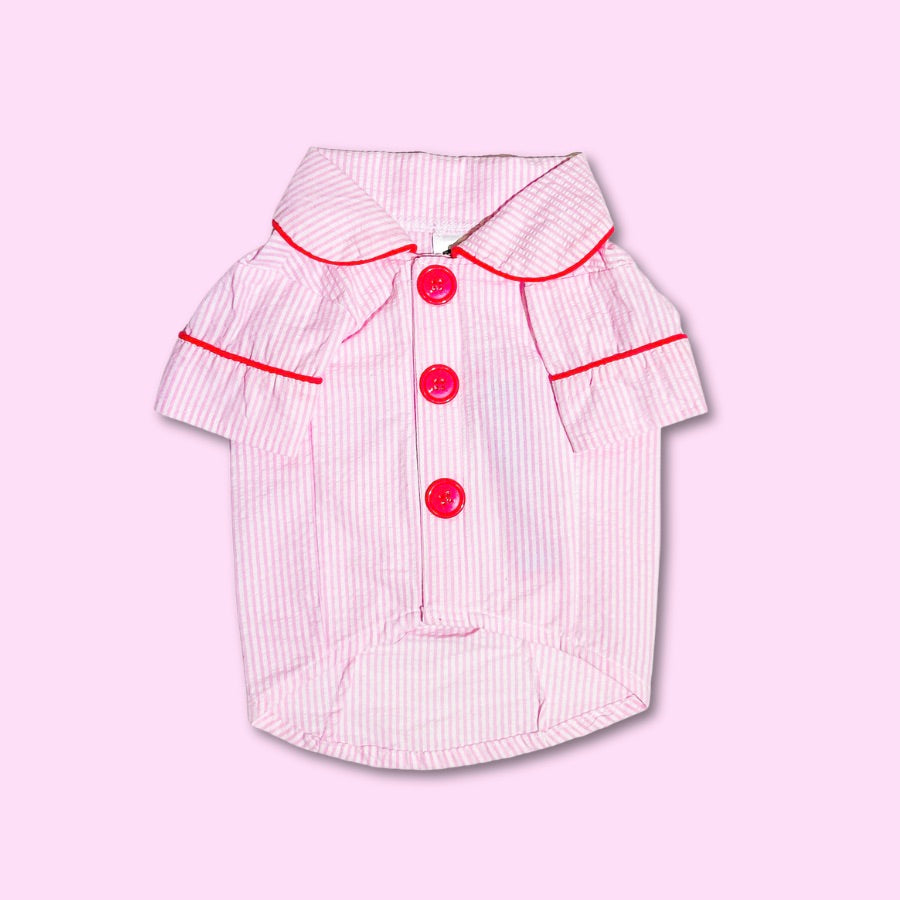 ※予約販売【TOOF】SWEET STRIPE PAJAMA（PINK）