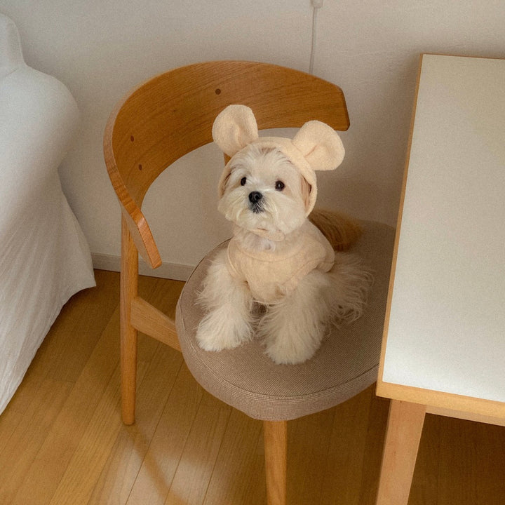 ※予約販売【OUNCE】Teddy Bear Vest & Bonnet（Cream）