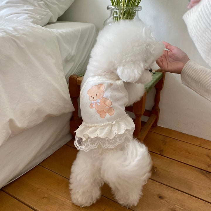 ※予約販売【Hi Yeboo】Cupid Bear Ops（Pink / Ivory）