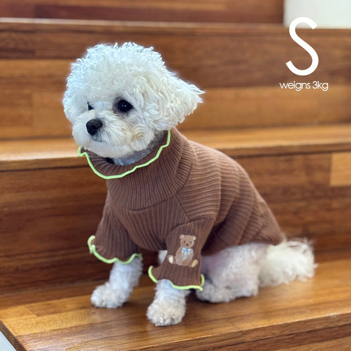 即納【OOPS! MY DOG】My Teddy Knit T（Brown）