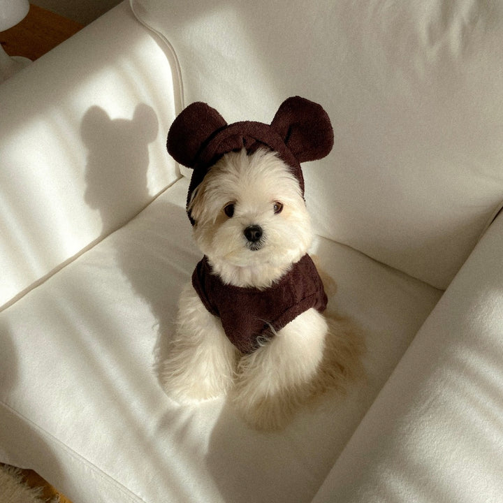 ※予約販売【OUNCE】Teddy Bear Vest & Bonnet（Brown）
