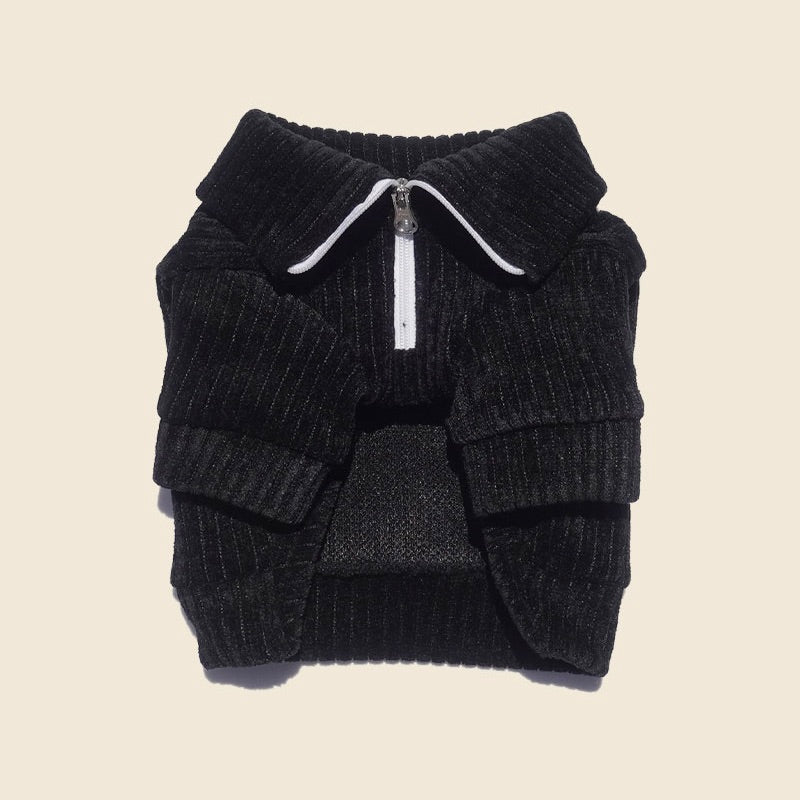 ※予約販売【CRR】Cozy Velour Half Zip-up（Black）