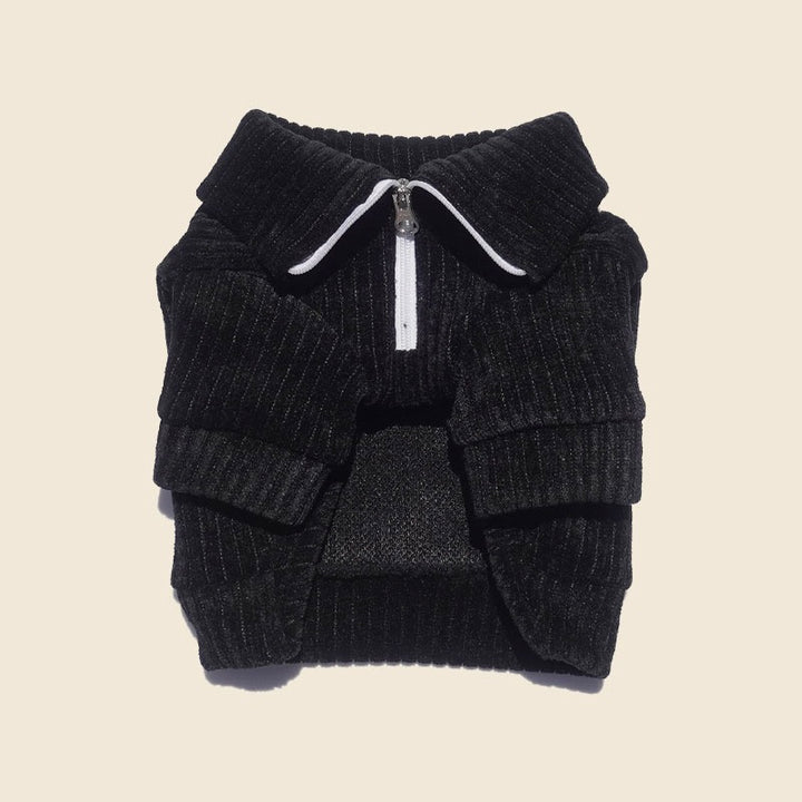 ※予約販売【CRR】Cozy Velour Half Zip-up（Black）